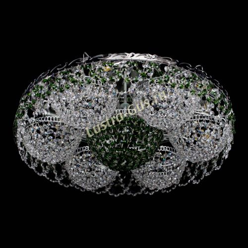 Люстра Вьюга №3 зеленая в Кирове Гусь Хрустальный