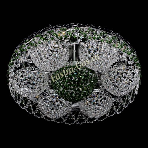 Люстра Вьюга №3 зеленая в Кирове Гусь Хрустальный