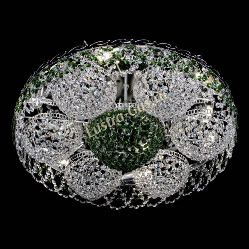 Люстра Вьюга №3 зеленая в Кирове Гусь Хрустальный