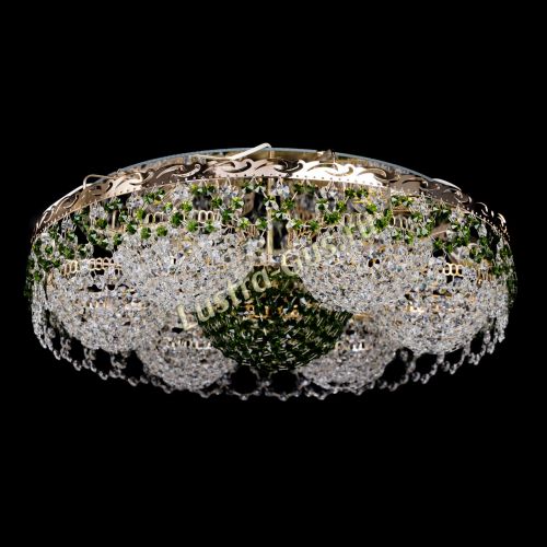 Люстра Вьюга №3 зеленая в Кирове Гусь Хрустальный