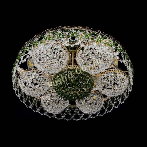 Люстра Вьюга №3 зеленая в Кирове Гусь Хрустальный