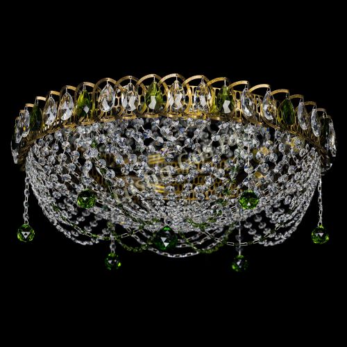 Люстра Жасмин №1 под бронзу зеленая в Кирове Гусь Хрустальный