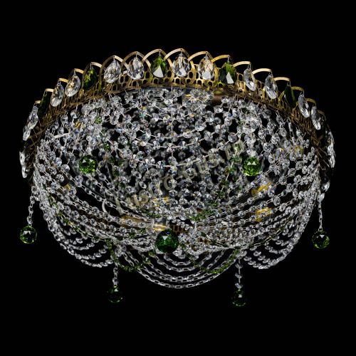 Люстра Жасмин №1 под бронзу зеленая в Кирове Гусь Хрустальный