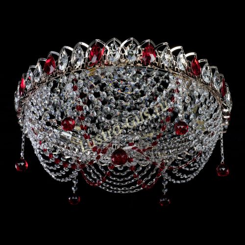 Люстра Жасмин №1 красная в Кирове Гусь Хрустальный