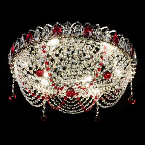 Люстра Жасмин №1 красная в Кирове Гусь Хрустальный