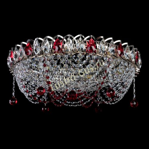 Люстра Жасмин №1 красная в Кирове Гусь Хрустальный