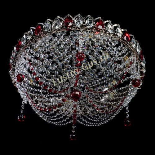 Люстра Жасмин №1 красная в Кирове Гусь Хрустальный