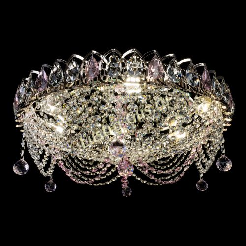 Люстра Жасмин №1 розовая в Кирове Гусь Хрустальный