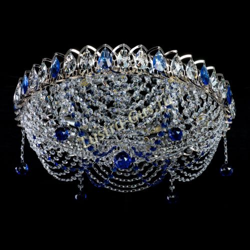 Люстра Жасмин №1 синяя в Кирове Гусь Хрустальный