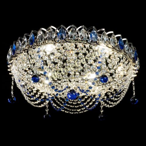 Люстра Жасмин №1 синяя в Кирове Гусь Хрустальный