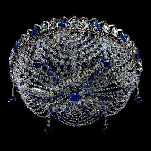 Люстра Жасмин №1 синяя в Кирове Гусь Хрустальный