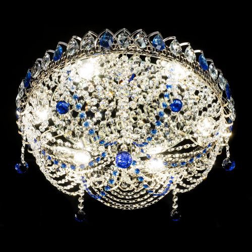 Люстра Жасмин №1 синяя в Кирове Гусь Хрустальный