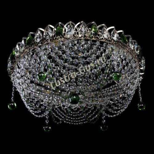 Люстра Жасмин №1 зеленая в Кирове Гусь Хрустальный