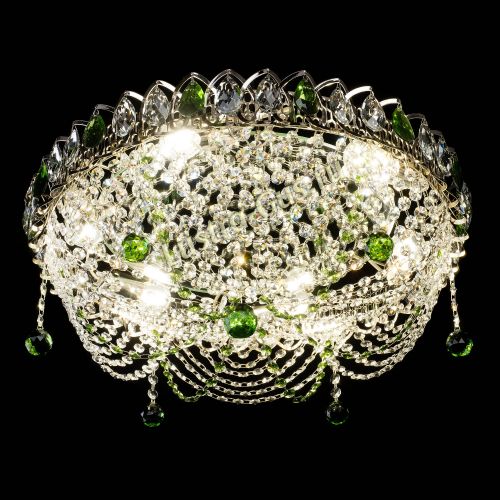Люстра Жасмин №1 зеленая в Кирове Гусь Хрустальный