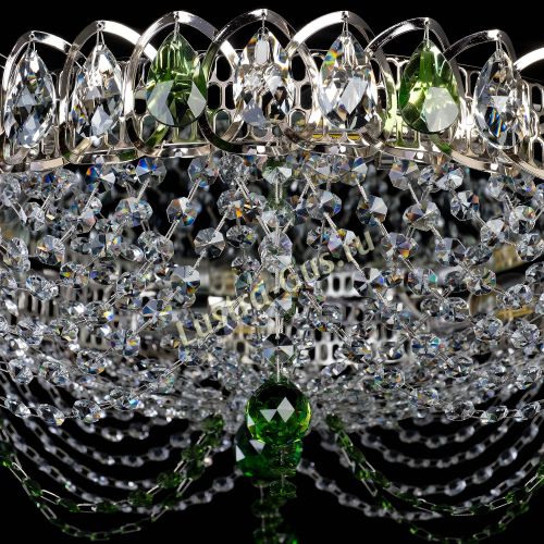 Люстра Жасмин №1 зеленая в Кирове Гусь Хрустальный