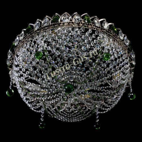 Люстра Жасмин №1 зеленая в Кирове Гусь Хрустальный