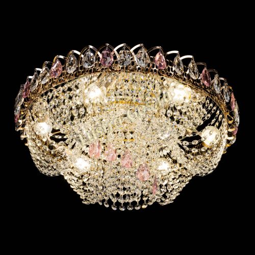 Люстра Жасмин Каскад розовый в Кирове Гусь Хрустальный