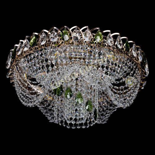 Люстра Жасмин Каскад зеленый в Кирове Гусь Хрустальный