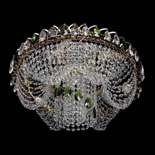 Люстра Жасмин Каскад зеленый в Кирове Гусь Хрустальный