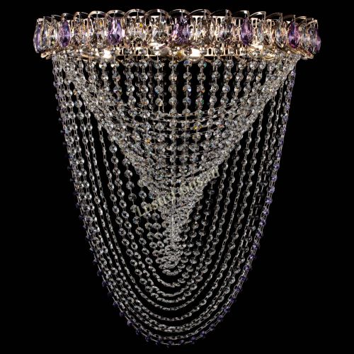 Люстра ﻿Жасмин Веер фиолетовая в Кирове Гусь Хрустальный
