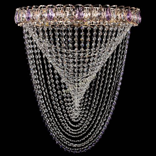 Люстра ﻿Жасмин Веер фиолетовая в Кирове Гусь Хрустальный