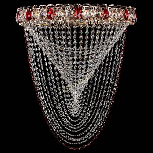 Люстра ﻿Жасмин Веер красная в Кирове Гусь Хрустальный