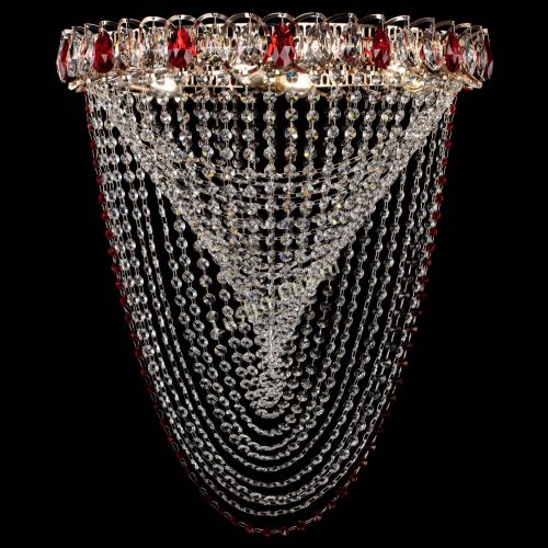 Люстра ﻿Жасмин Веер красная в Кирове Гусь Хрустальный