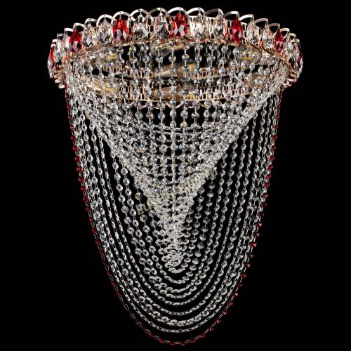 Люстра ﻿Жасмин Веер красная в Кирове Гусь Хрустальный