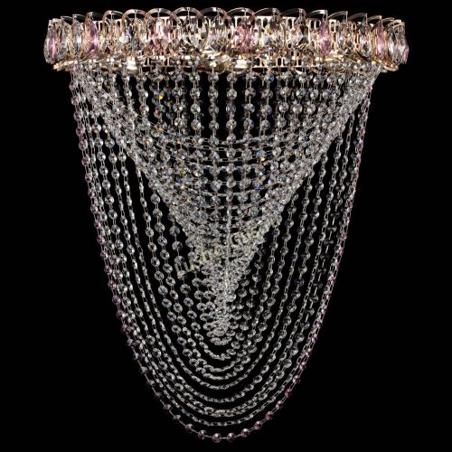 Люстра ﻿Жасмин Веер розовая в Кирове Гусь Хрустальный