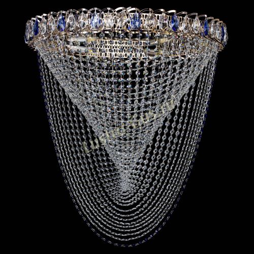 Люстра ﻿Жасмин Веер синий в Кирове Гусь Хрустальный