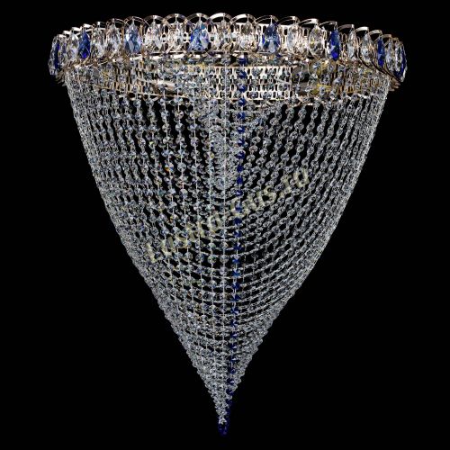 Люстра ﻿Жасмин Веер синий в Кирове Гусь Хрустальный