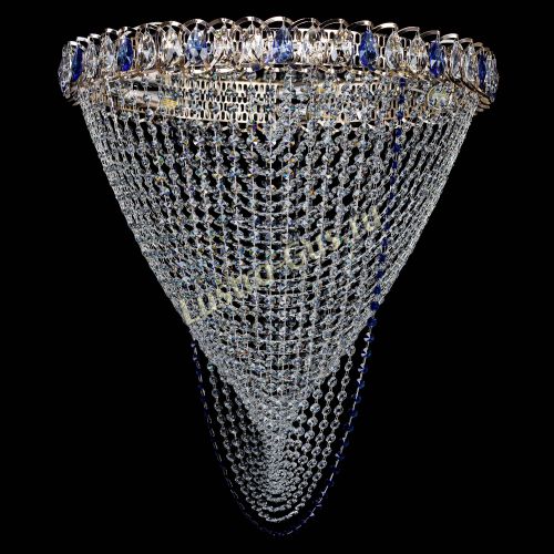 Люстра ﻿Жасмин Веер синий в Кирове Гусь Хрустальный