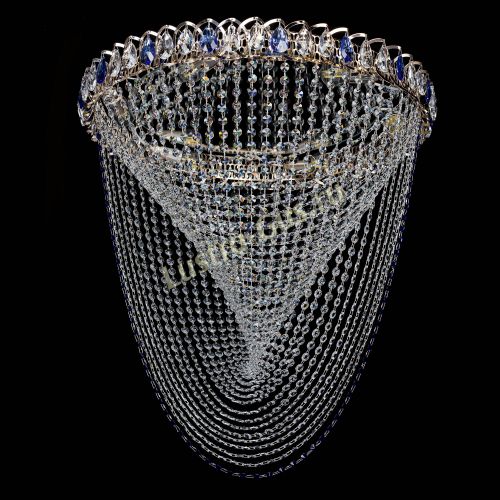 Люстра ﻿Жасмин Веер синий в Кирове Гусь Хрустальный