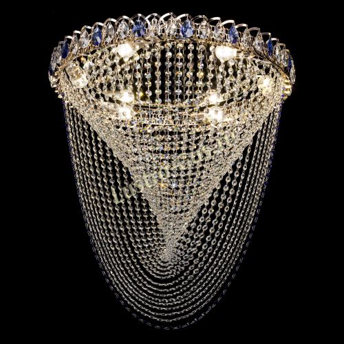 Люстра ﻿Жасмин Веер синий в Кирове Гусь Хрустальный