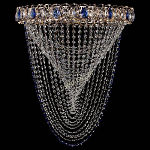 Люстра ﻿Жасмин Веер синий в Кирове Гусь Хрустальный