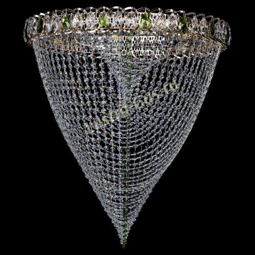 Люстра ﻿Жасмин Веер зеленый в Кирове Гусь Хрустальный