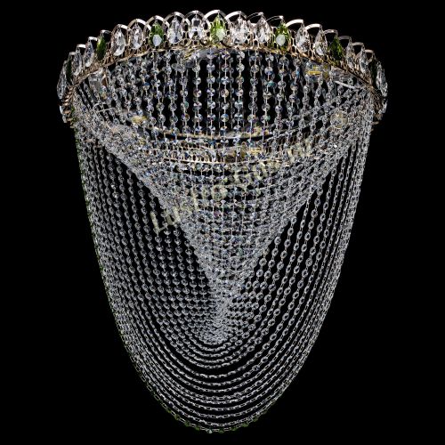 Люстра ﻿Жасмин Веер зеленый в Кирове Гусь Хрустальный