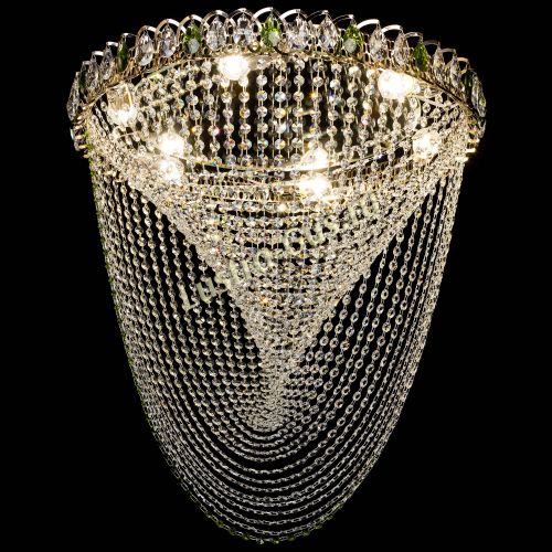 Люстра ﻿Жасмин Веер зеленый в Кирове Гусь Хрустальный