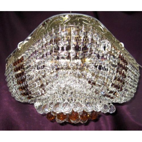 Люстра Капель Треугольник Кулон цветная в Кирове Гусь Хрустальный