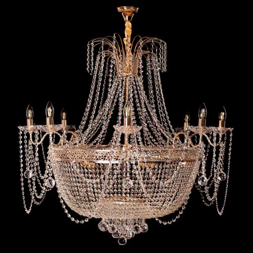 Люстра Валенсия №10 - 16 ламп рожковая в Кирове Гусь Хрустальный