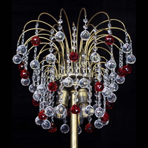 Торшер Агата шар под бронзу Красный в Кирове Гусь Хрустальный