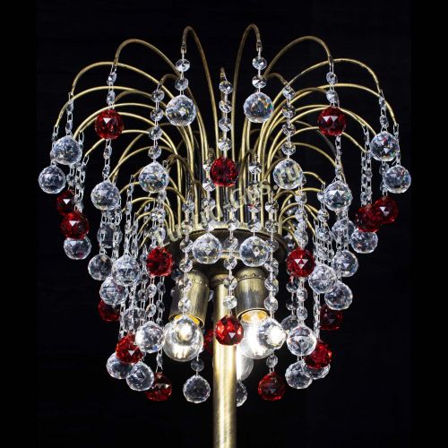 Торшер Агата шар под бронзу Красный в Кирове Гусь Хрустальный