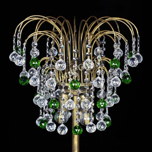 Торшер Агата шар под бронзу Зеленый в Кирове Гусь Хрустальный