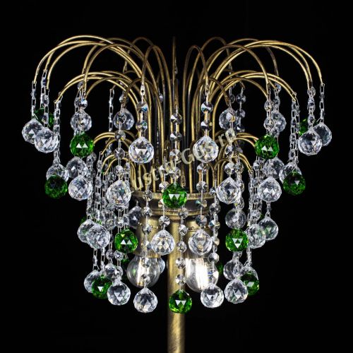 Торшер Агата шар под бронзу Зеленый в Кирове Гусь Хрустальный